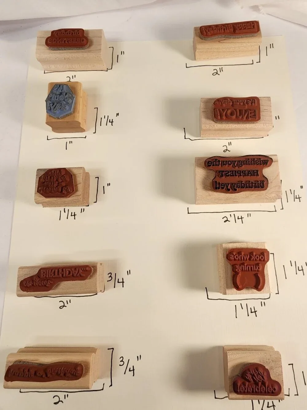 STAMPIN' UP LOT of 10 Birthday Themed Stamps